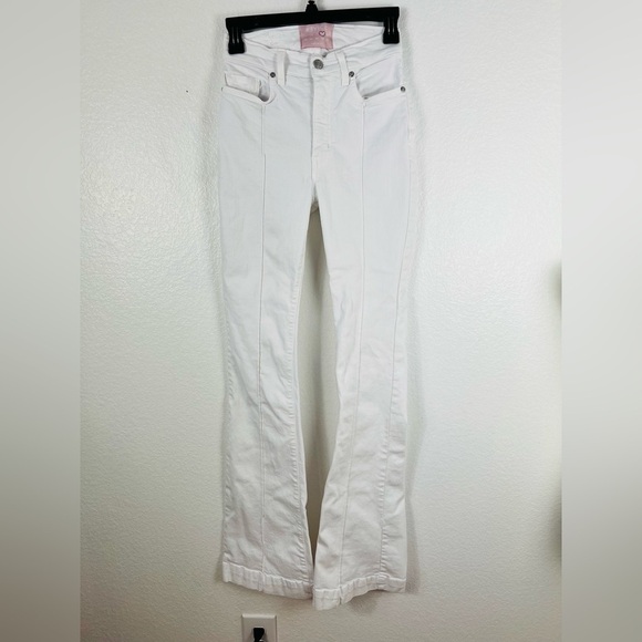 REVICE VENUS FLARES in OPTICAL WHITE denim jeans size 26 - Picture 3 of 13